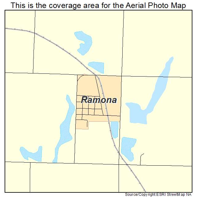 Ramona, SD location map 