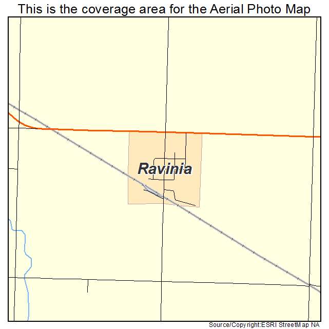 Ravinia, SD location map 