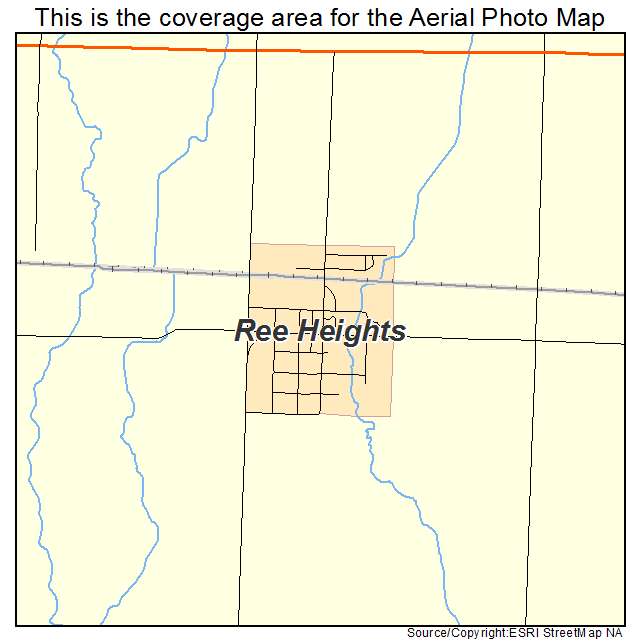 Ree Heights, SD location map 