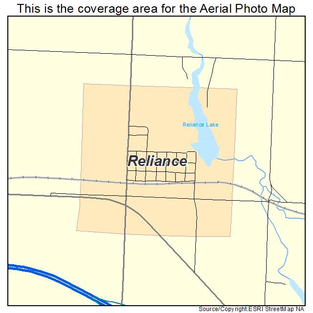 Reliance, SD location map 