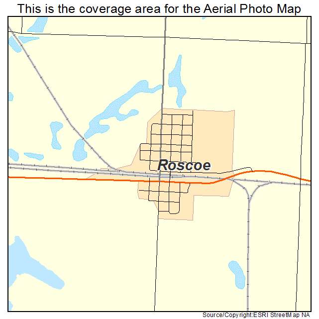 Roscoe, SD location map 