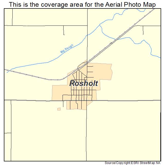 Rosholt, SD location map 