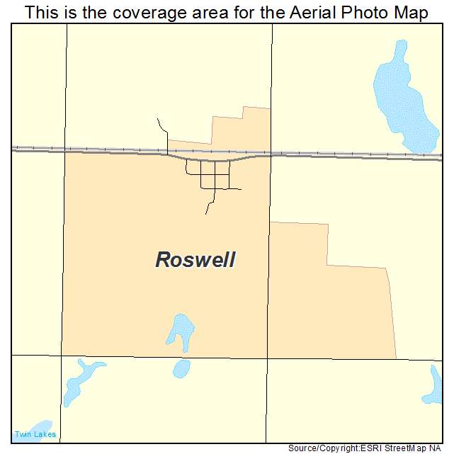 Roswell, SD location map 