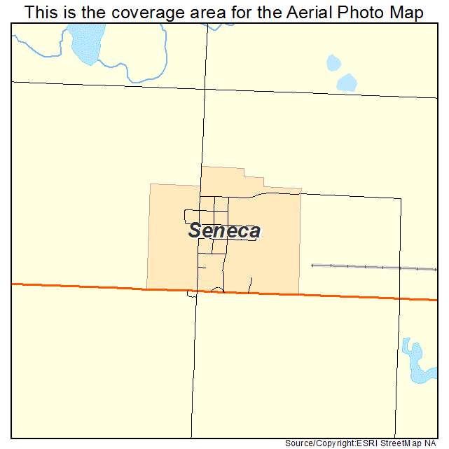 Seneca, SD location map 