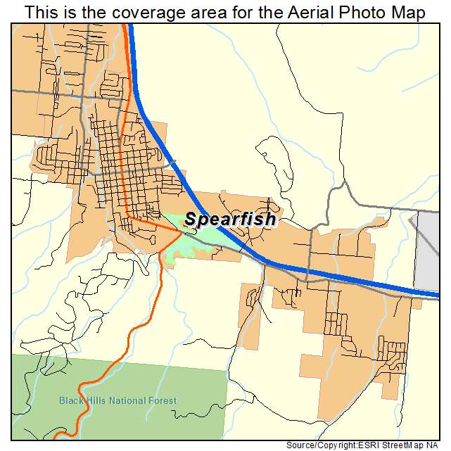 Spearfish, SD location map 