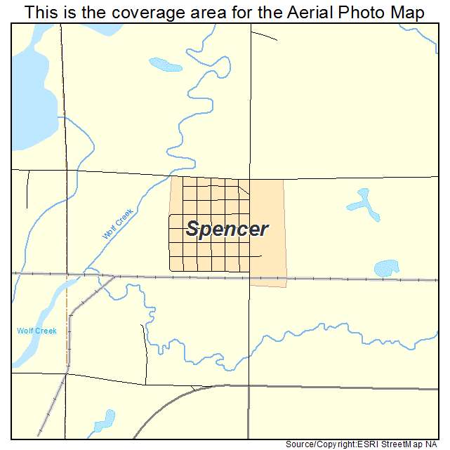 Spencer, SD location map 