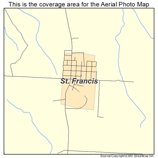 St Francis, SD location map 