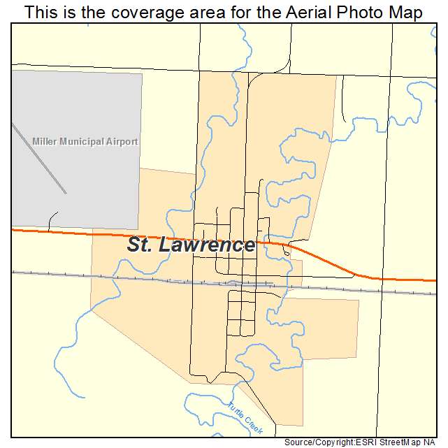 St Lawrence, SD location map 