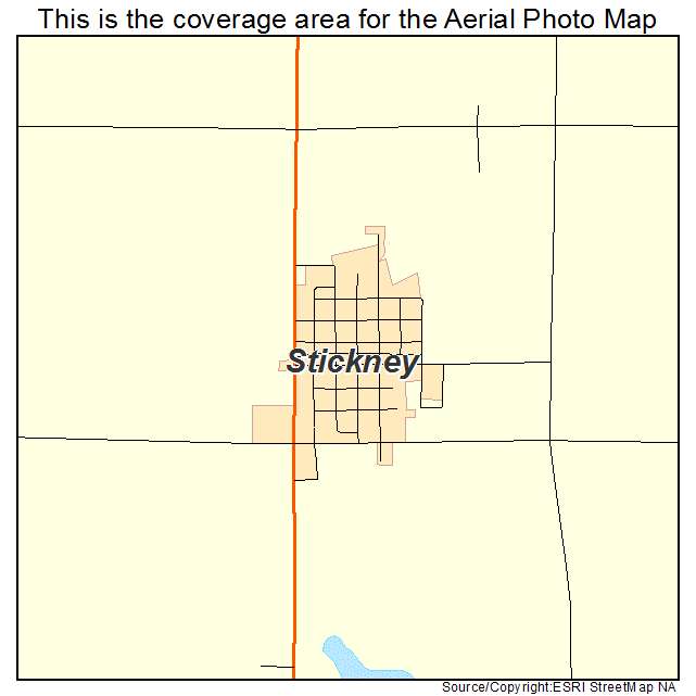 Stickney, SD location map 