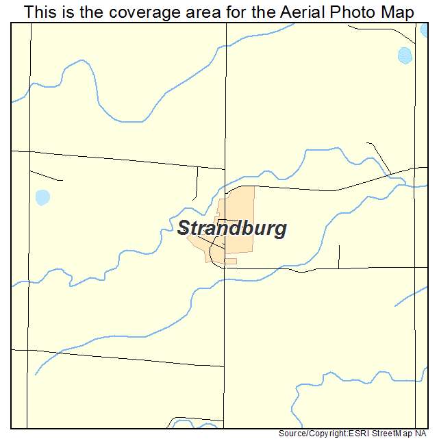 Strandburg, SD location map 