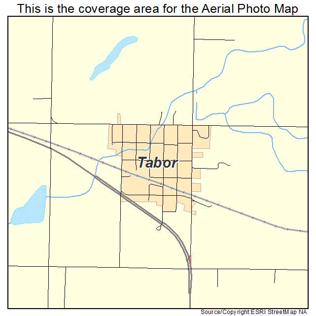 Tabor, SD location map 