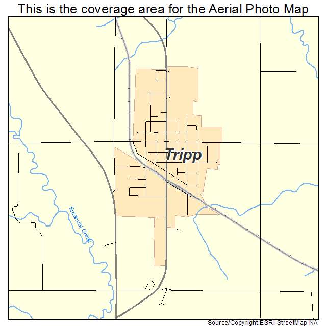 Tripp, SD location map 