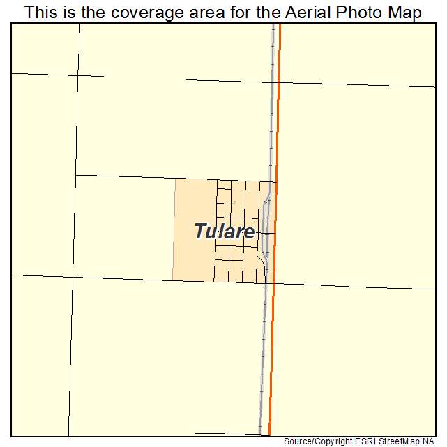 Tulare, SD location map 