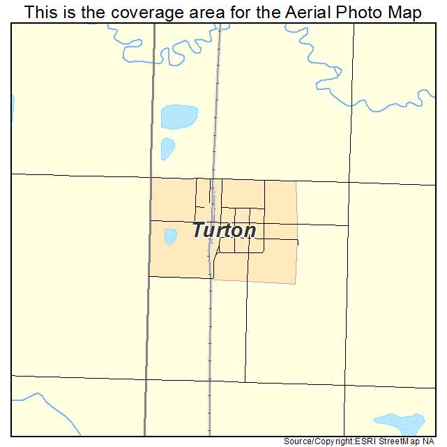 Turton, SD location map 