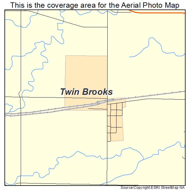 Twin Brooks, SD location map 