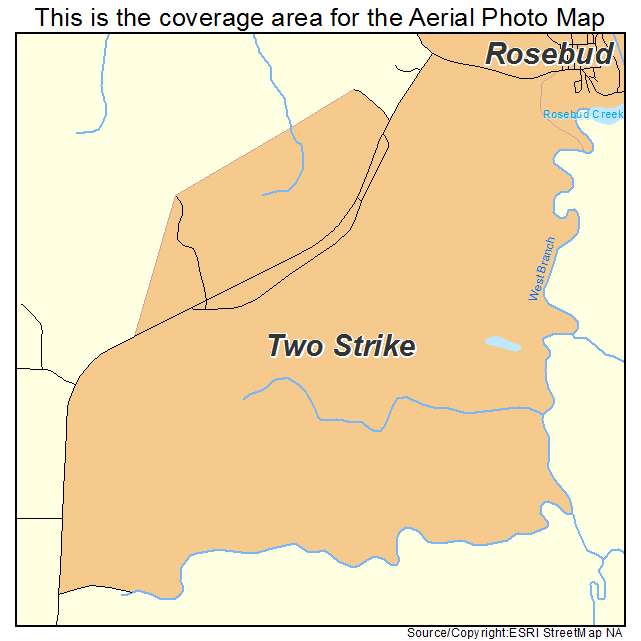 Two Strike, SD location map 