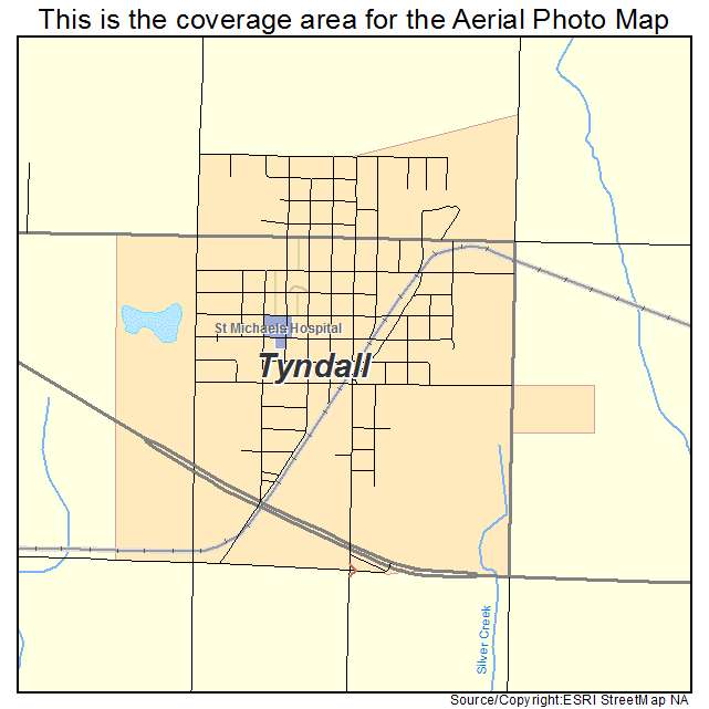 Tyndall, SD location map 