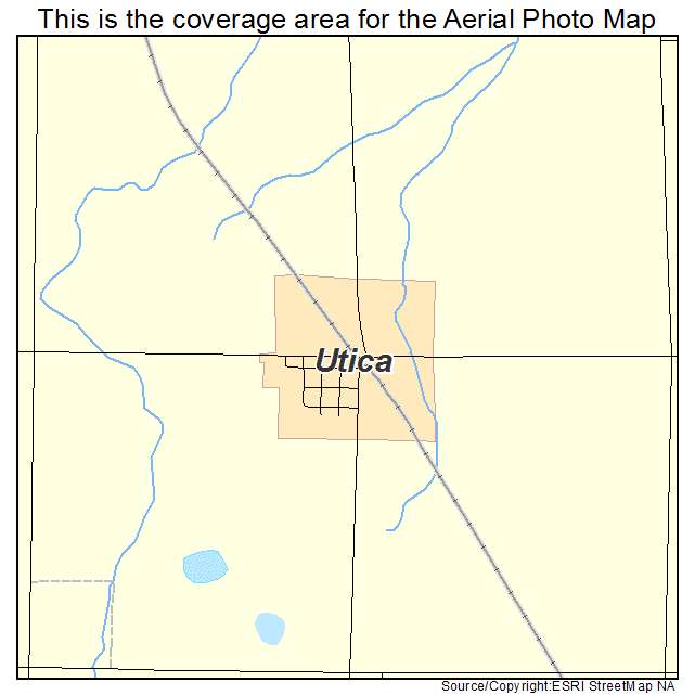 Utica, SD location map 