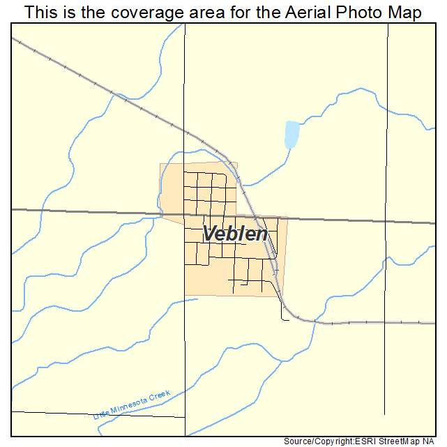 Veblen, SD location map 