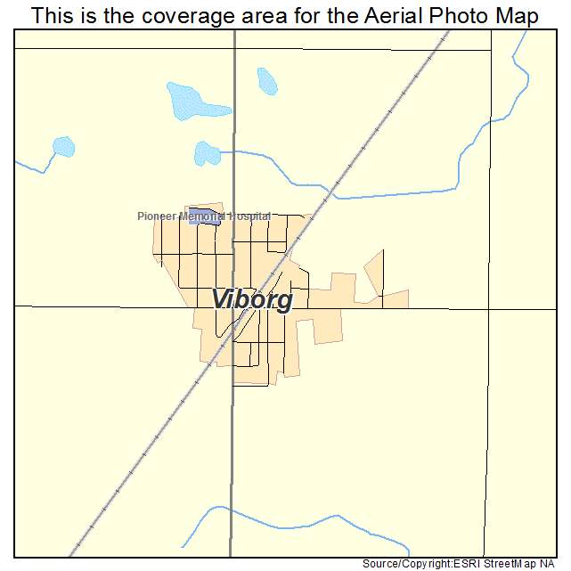 Viborg, SD location map 