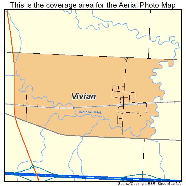 Vivian, SD location map 
