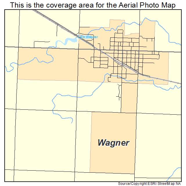 Wagner, SD location map 