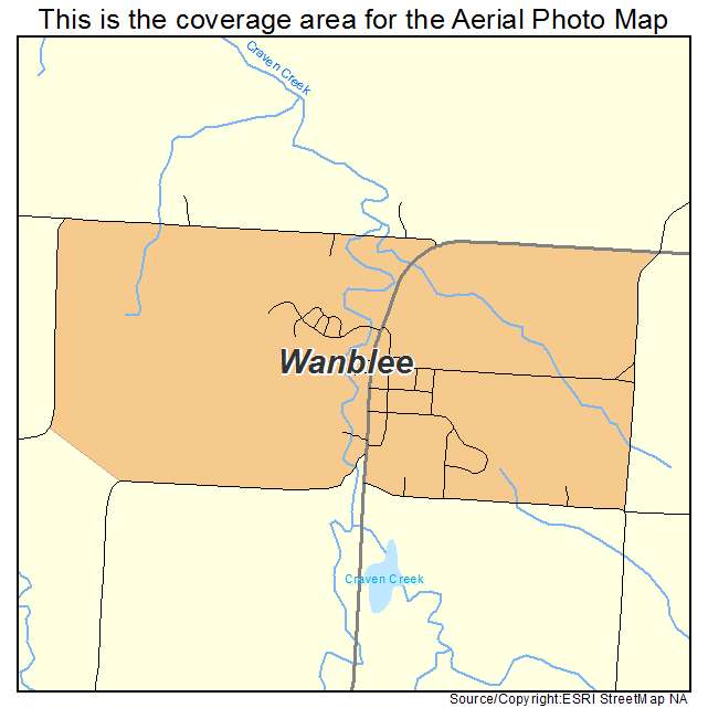 Wanblee, SD location map 