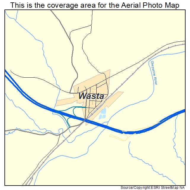 Wasta, SD location map 