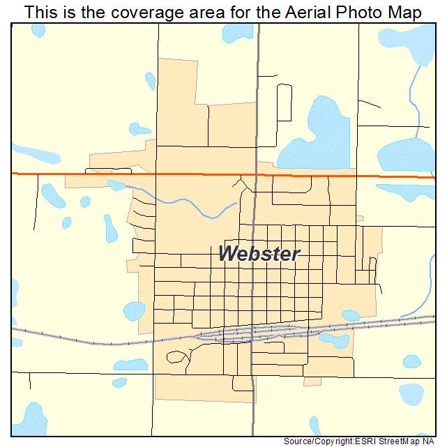 Webster, SD location map 