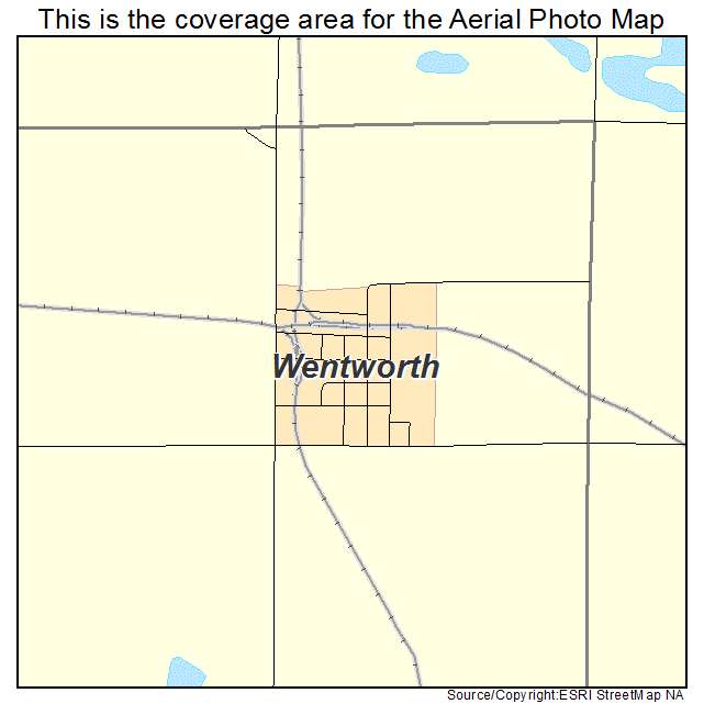 Wentworth, SD location map 