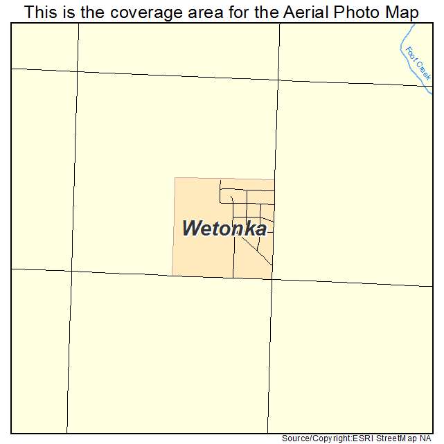 Wetonka, SD location map 