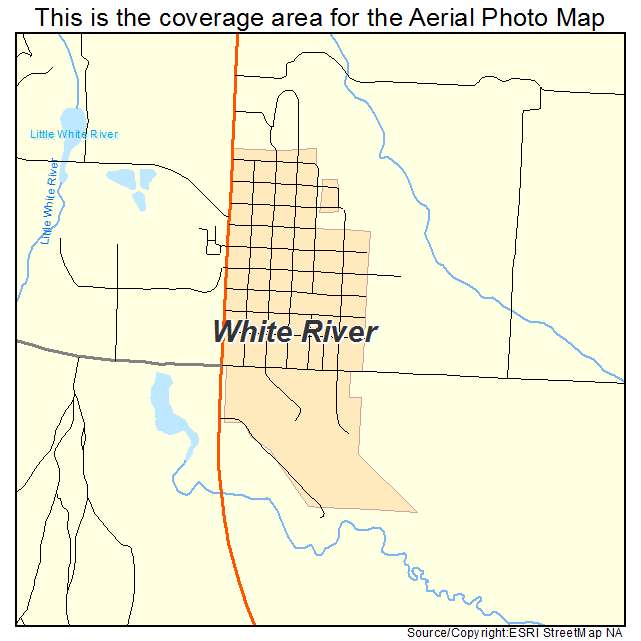 White River, SD location map 