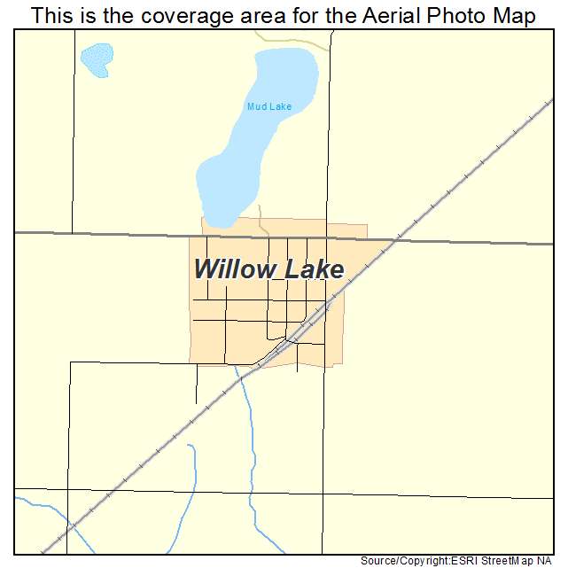Willow Lake, SD location map 