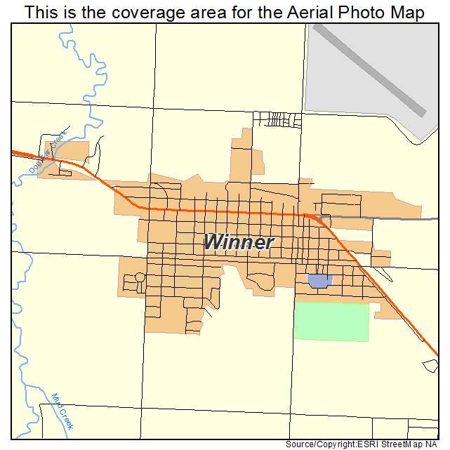 Winner, SD location map 