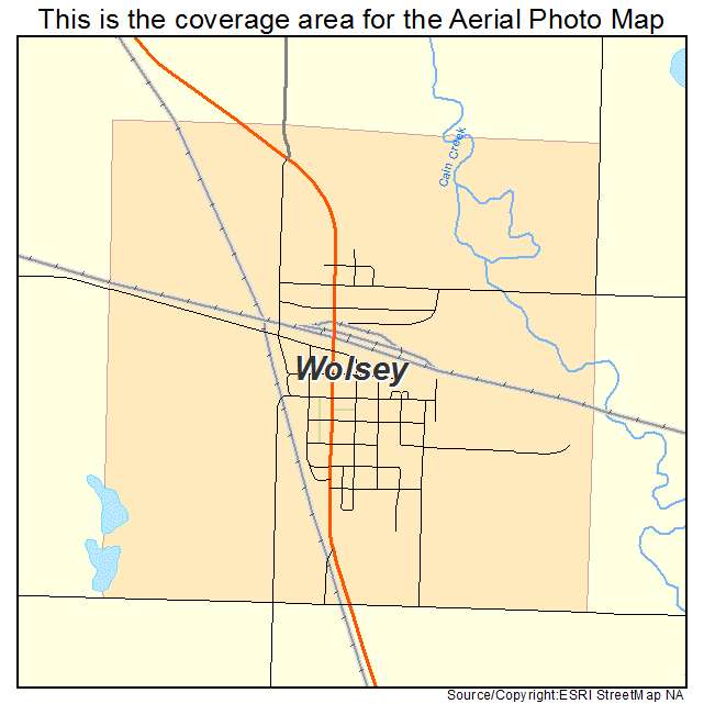 Wolsey, SD location map 
