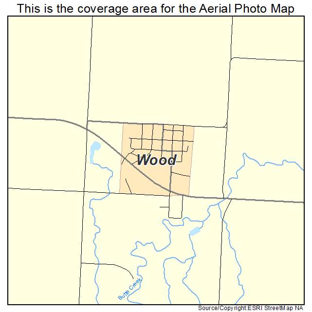 Wood, SD location map 