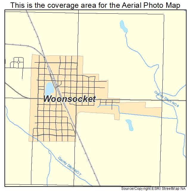 Woonsocket, SD location map 