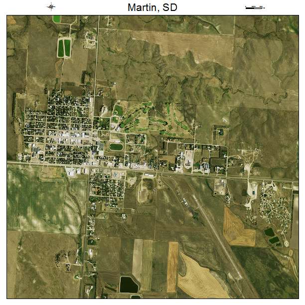 Martin, SD air photo map