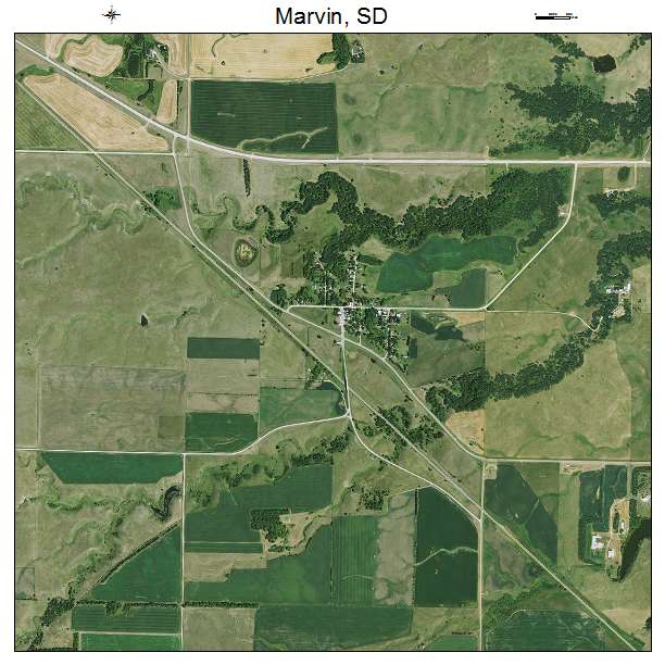 Marvin, SD air photo map