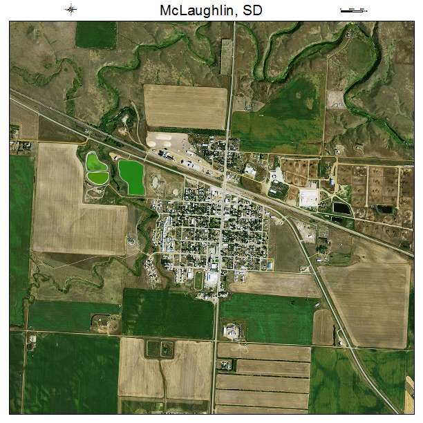 McLaughlin, SD air photo map