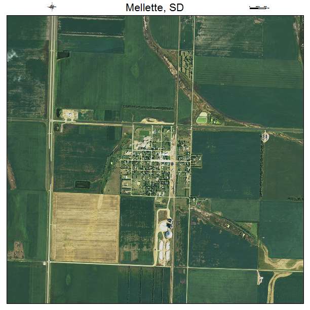 Mellette, SD air photo map