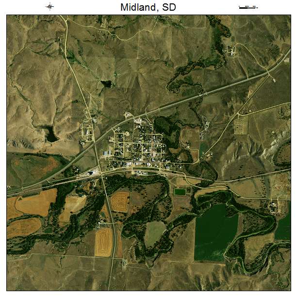 Midland, SD air photo map