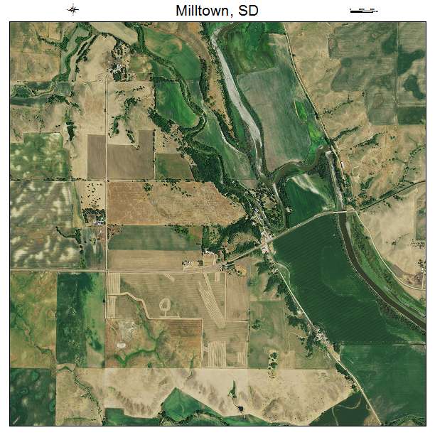 Milltown, SD air photo map