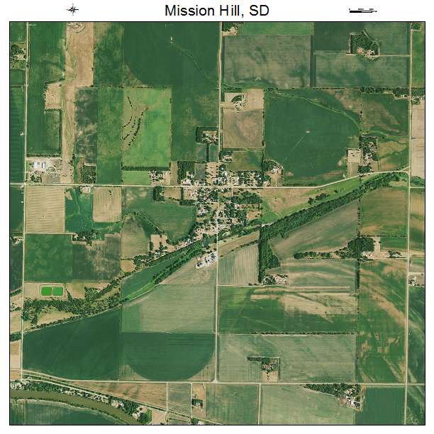 Mission Hill, SD air photo map