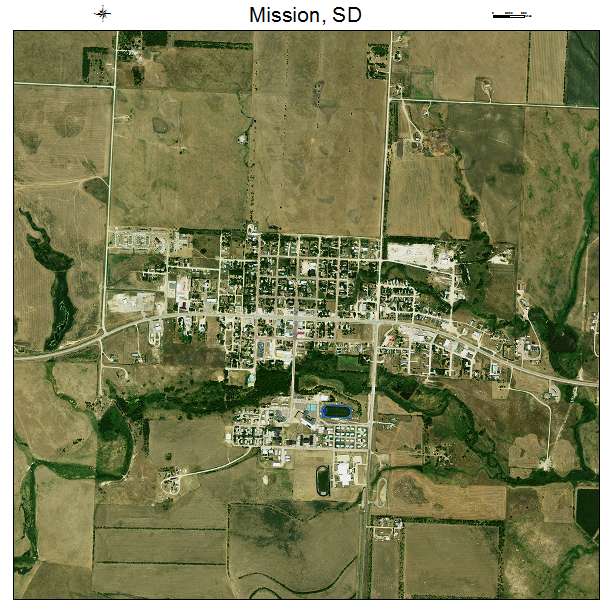 Mission, SD air photo map