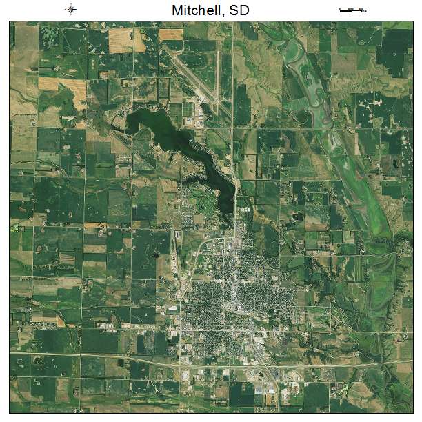 Mitchell, SD air photo map