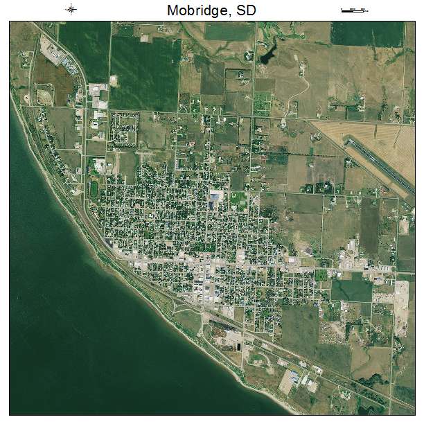Mobridge, SD air photo map
