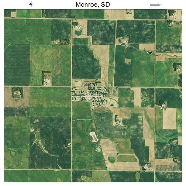 Monroe, SD air photo map