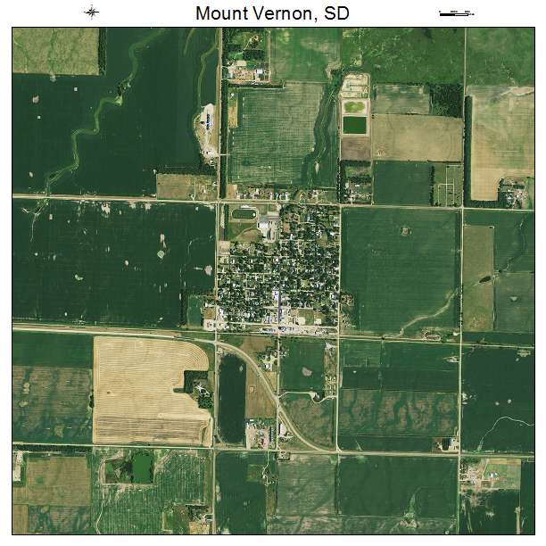 Mount Vernon, SD air photo map