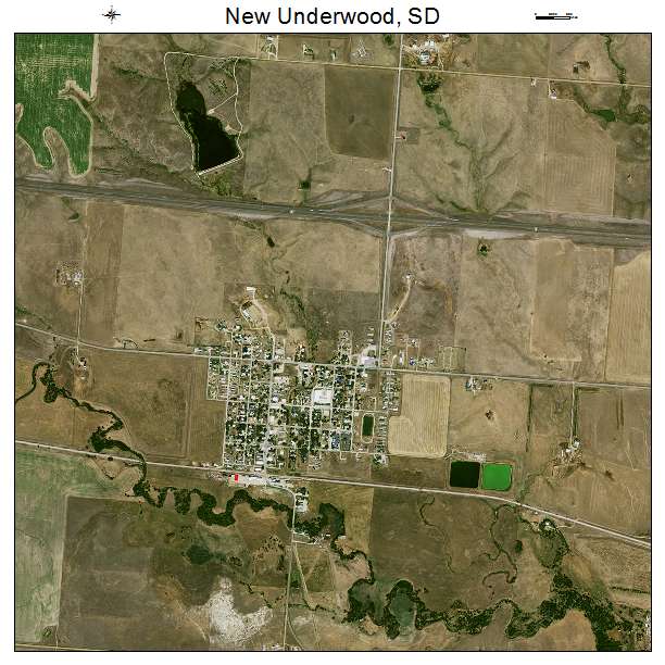 New Underwood, SD air photo map